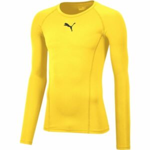 Puma LIGA BASELAYER TEE LS žlutá XXL - Pánské funkční triko Puma