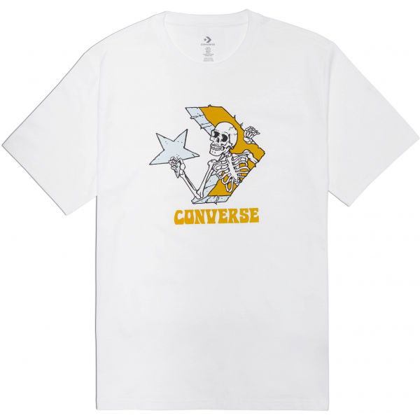 Converse SKULL GRAPHIC LOGO 1 SHORT SLEEVE TEE  M - Pánské triko Converse