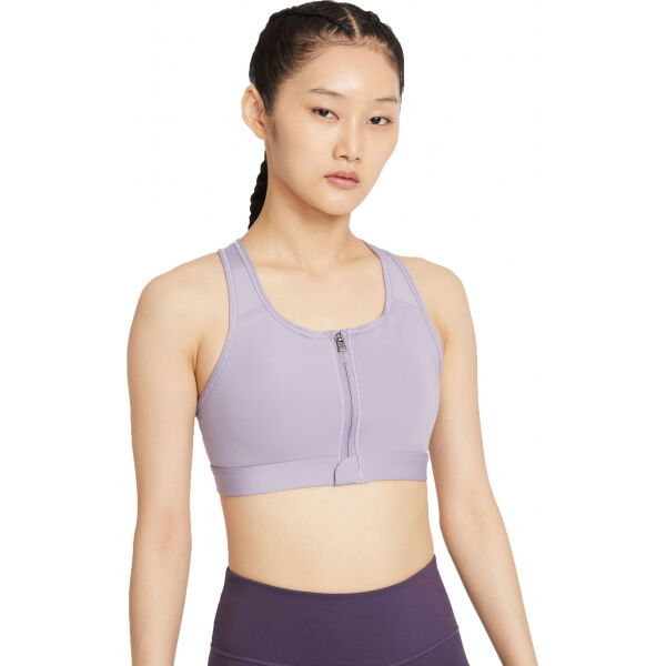 Nike DF SWSH ZIP FRONT BRA W  L - Dámská sportovní podprsenka Nike