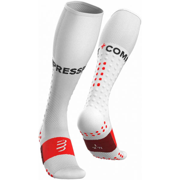 Compressport FULL SOCKS RUN bílá T2 - Kompresní běžecké podkolenky Compressport