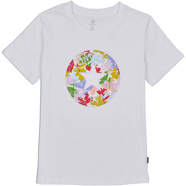 Converse FLOWER VIBES CHUCK PATCH CLASSIC TEE  XS - Dámské tričko Converse