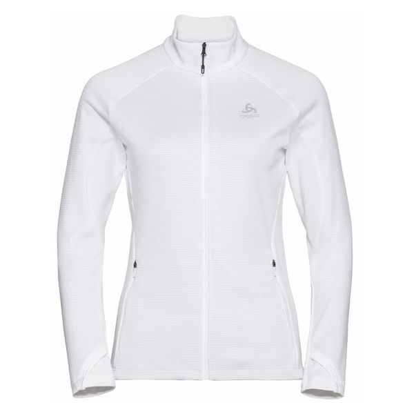 Odlo WOMEN'S MIDLAYER FULL ZIP PROITA bílá M - Dámská mikina Odlo