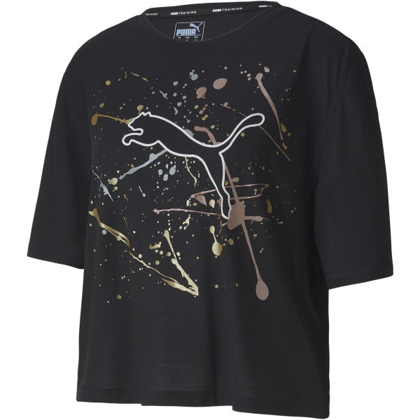 Puma METAL SPLASH GRAPHIC TEE černá L - Dámské triko Puma