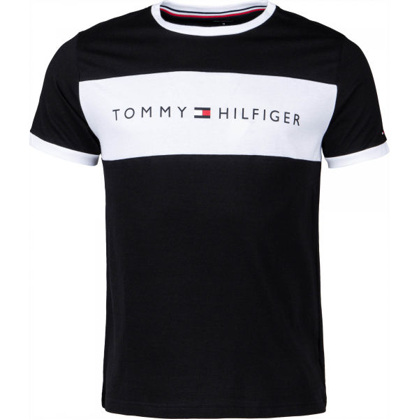 Tommy Hilfiger CN SS TEE LOGO FLAG  S - Pánské tričko Tommy Hilfiger