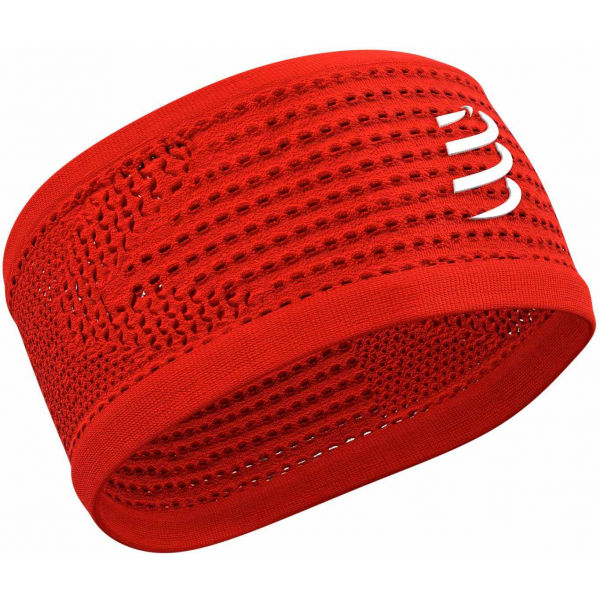 Compressport HEADBAND ON/OFF červená UNI - Běžecká sportovní čelenka Compressport