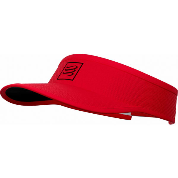 Compressport VISOR Červená  - Běžecký kšilt Compressport