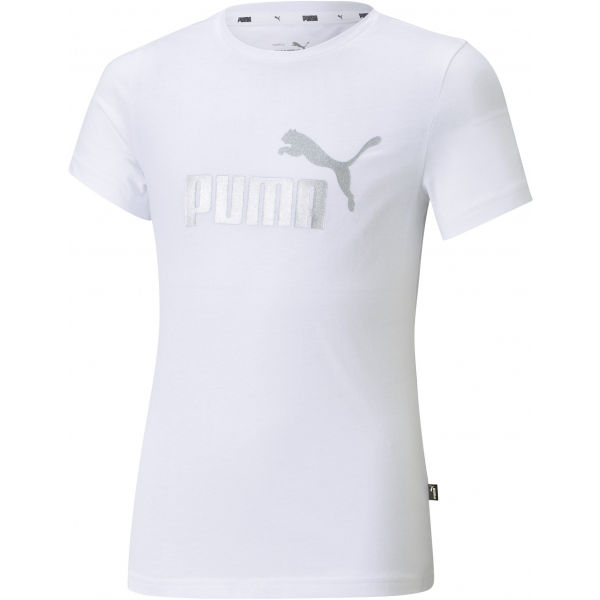 Puma ESS + LOGO TEE Bílá 116 - Dívčí triko Puma