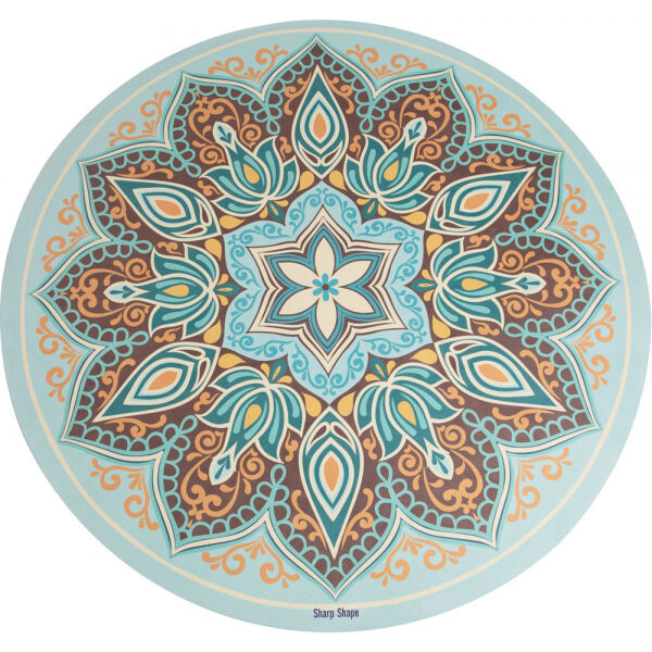 SHARP SHAPE ROUND YOGA MAT MANDALA Světle zelená  - Jogamatka SHARP SHAPE