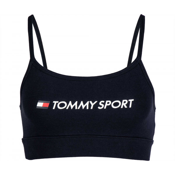 Tommy Hilfiger CO/EL LOW SUPPORT BRA tmavě modrá XS - Dámská podprsenka Tommy Hilfiger