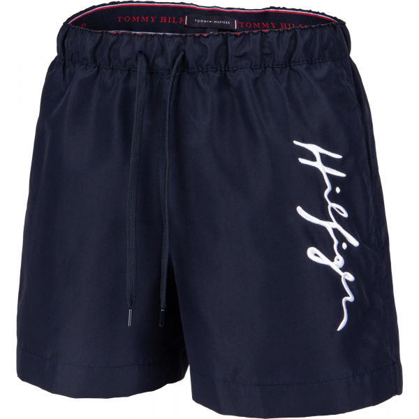 Tommy Hilfiger MEDIUM DRAWSTRING Tmavě modrá S - Pánské koupací šortky Tommy Hilfiger