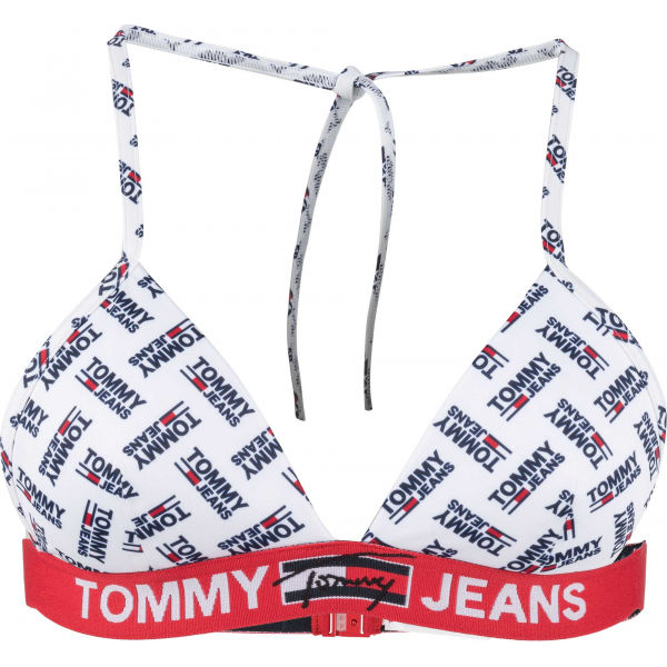 Tommy Hilfiger TRIANGLE FIXED Bílá S - Dámský vrchní díl plavek Tommy Hilfiger