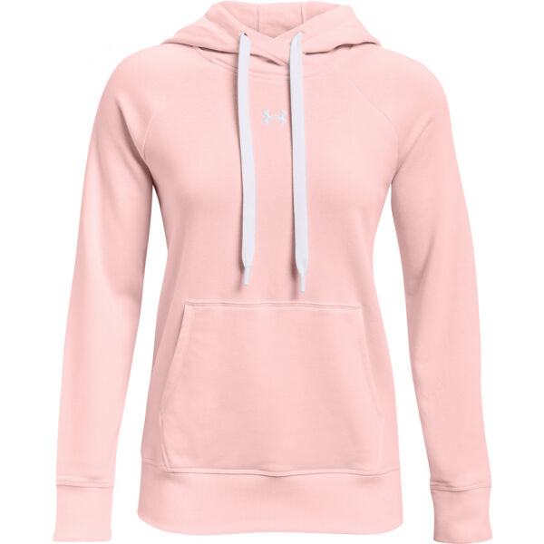 Under Armour RIVAL FLEECE HB HOODIE Růžová XL - Dámská mikina Under Armour