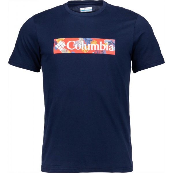 Columbia M RAPID RIDGE GRAPHIC TEE Tmavě modrá M - Pánské triko Columbia