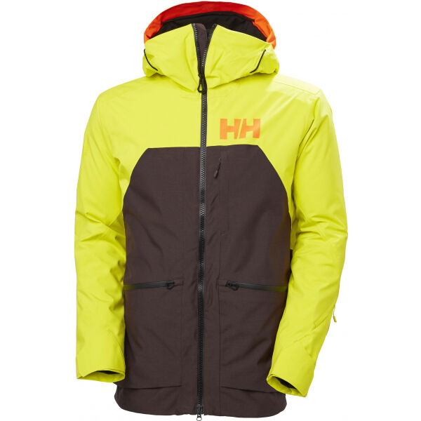 Helly Hansen STRAIGHTLINE LIFALOFT™ JACKET Hnědá XL - Pánská lyžařská bunda Helly Hansen