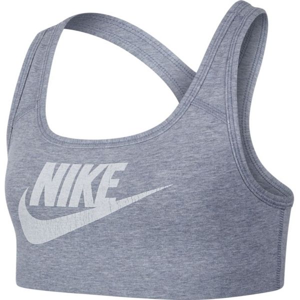 Nike BRA CLASSIC VENNER NSW šedá M - Dívčí sportovní podprsenka Nike