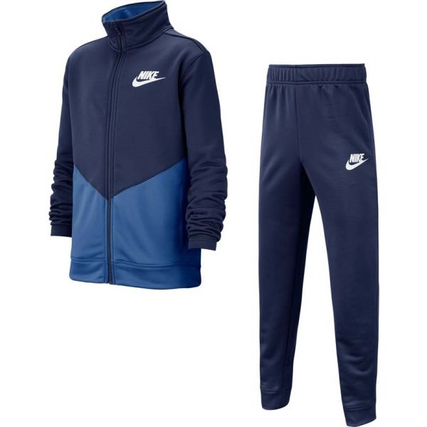 Nike B NSW CORE TRK STE PLY FUTURA modrá S - Dětská sportovní souprava Nike