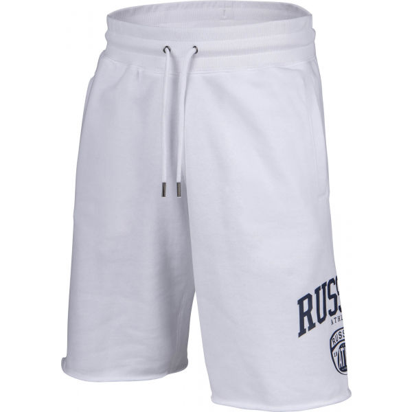 Russell Athletic ATH COLLEGIATE RAW SHORT Bílá XL - Pánské šortky Russell Athletic