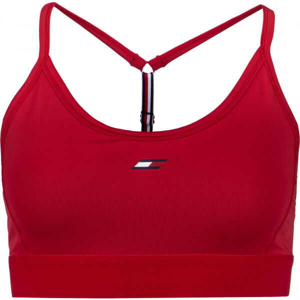 Tommy Hilfiger LIGHT INTENSITY LBR RACER BRA Červená XS - Dámská sportovní podprsenka Tommy Hilfiger