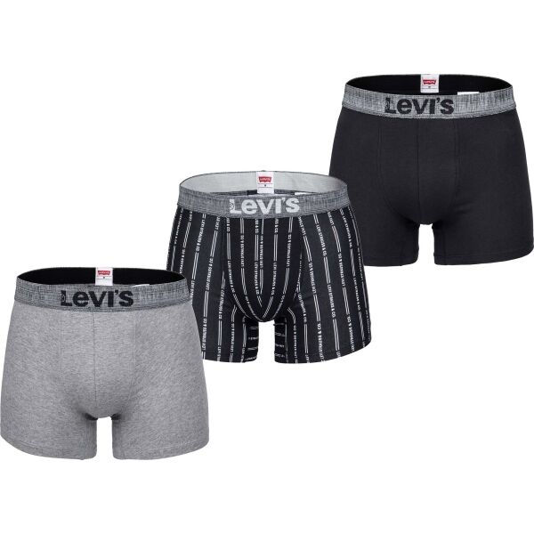 Levi's MEN BACK IN SESSION TRUNK 3P Pánské boxerky