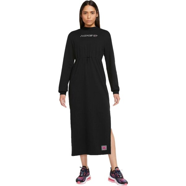 Nike NSW IC FLC LS DRESS Dámské šaty