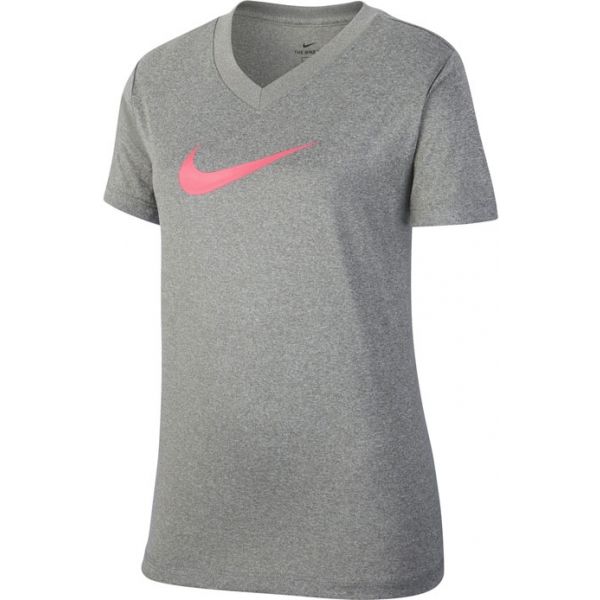 Nike DRY TEE LEG VNECK SWOOSH G Dívčí tričko