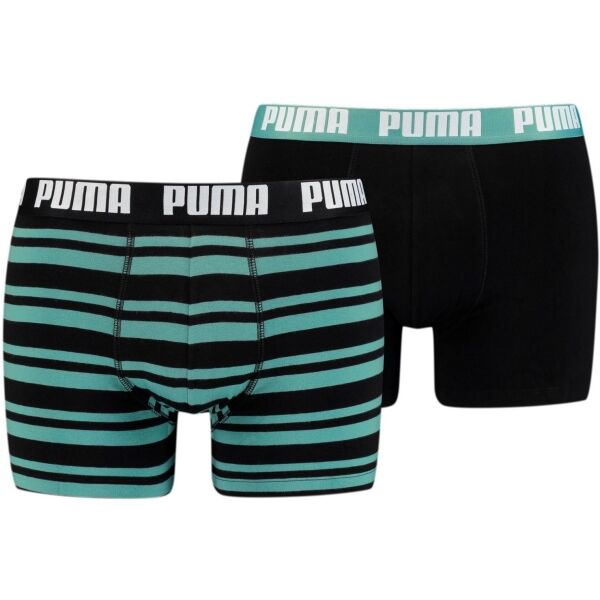 Puma HERITAGE STRIPE BOXER 2P Pánské boxerky