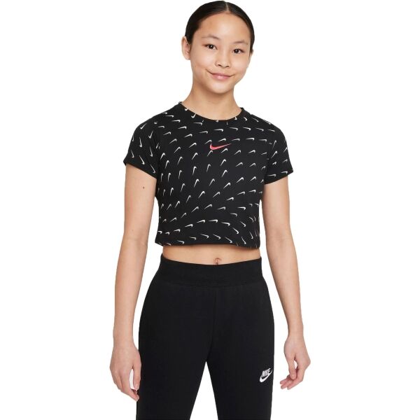 Nike NSW TEE CROP SWOOSHFETTI Dívčí top