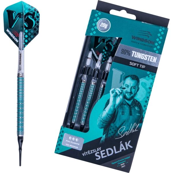 Windson CHAMPION SEDLÁK 20 G TUNGSTEN SET Wolframový set šipek s měkkými hroty