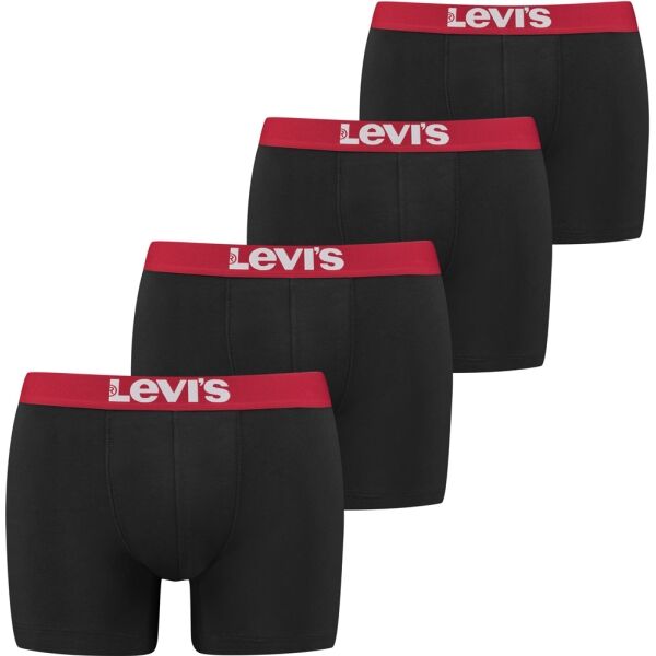 Levi's® SOLID BASIC BRIEF 4P Pánské boxerky