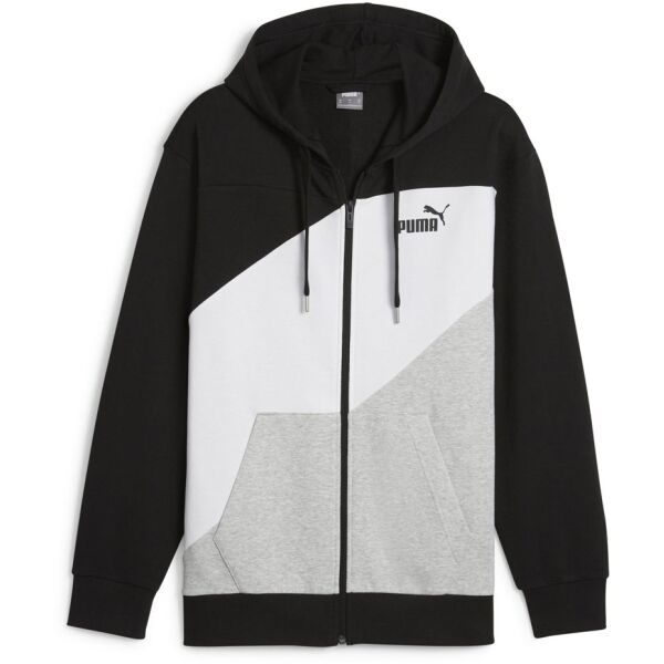 Puma POWER COLORBLOCK FULL-ZIP HOODIE Pánská mikina