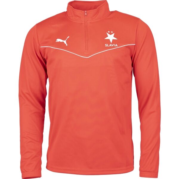 Puma TEAMRISE 1/4 ZIP TOP JR SK SLAVIA Chlapecká mikina