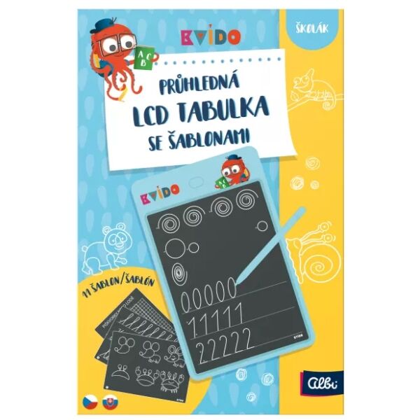 ALBI KVÍDO - LCD Průhledná LCD tabulka se šablonami