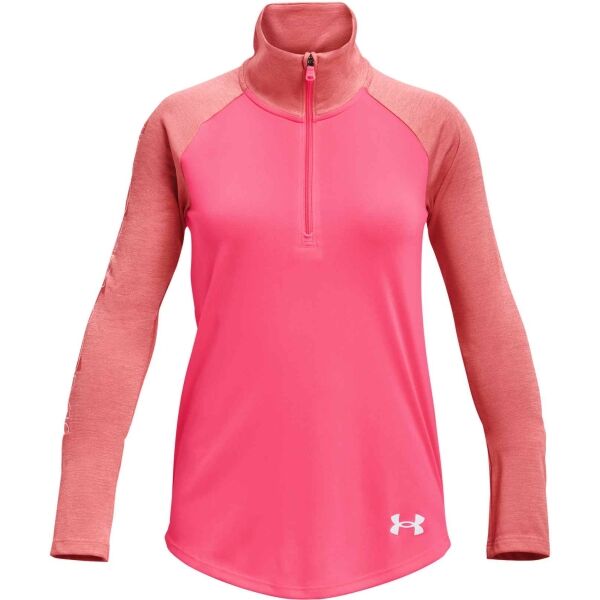 Under Armour TECH GRAPHIC 1/2 ZIP Dívčí tričko s dlouhým rukávem