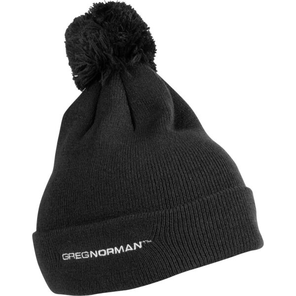 GREGNORMAN BOBBLEHATBLACK Zimní golfová čepice