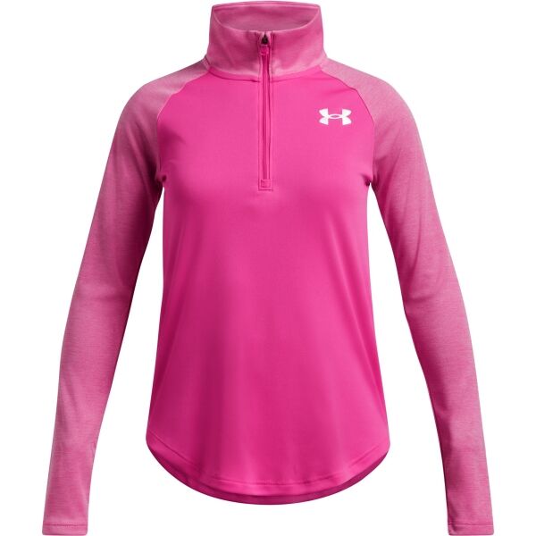 Under Armour TECH GRAPHIC 1/2 ZIP Dívčí tričko s dlouhým rukávem